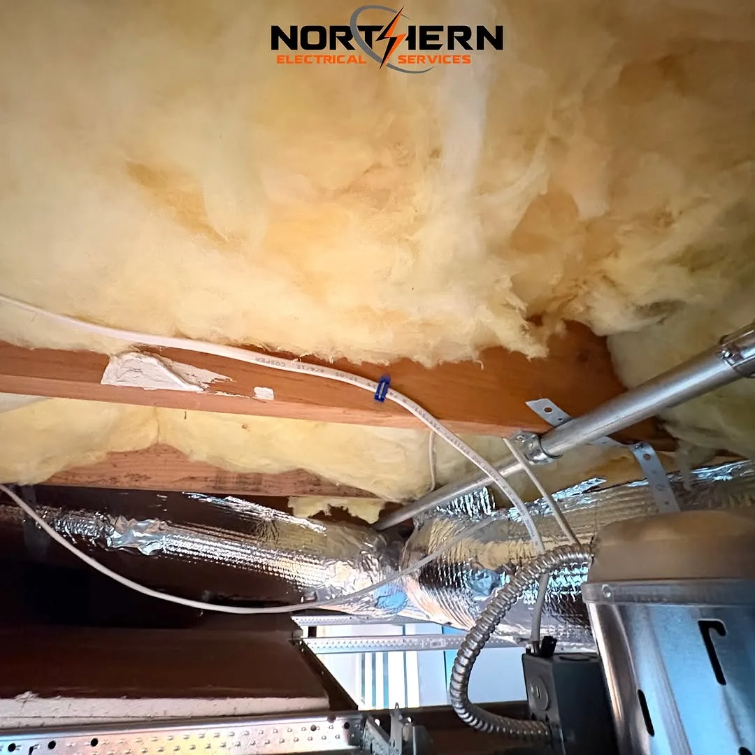 Cable run along attic joist